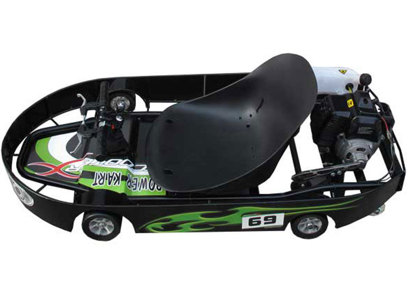 Power Kart 50 in Race Trim - Black/Green or Black/Silver (image for) Power Kart 50 in Race Trim - Black/Green or Black/Silver